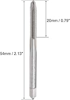 Vista 2 de uxcell Macho de la máquina #6-40 UNF Rosca 2B Clase 3 Flautas Tornillo de acero de alta velocidad roscado herramienta de roscado 2pcs
