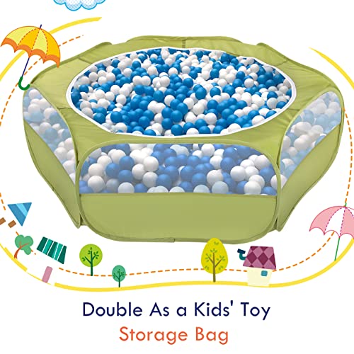 Pawaboo PXCWLGL-NYGL200421 Small Animals Playpen, Waterproof Small Pet Cage Tent With Zippered Cover, Portable Outdoor Yard Fence With 3 Metal Rod For Chick/Kitten/Puppy/Guinea Pig/Rabbits/Hamster/Chinchillas,Green thumb #7