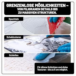 LM-Kreativ Fine Texture White 8.45 fl oz – Modeling Paste for Acrylic Painting, Textures, and Effects – Versatile for Canvas, Wood, and Other Surfaces