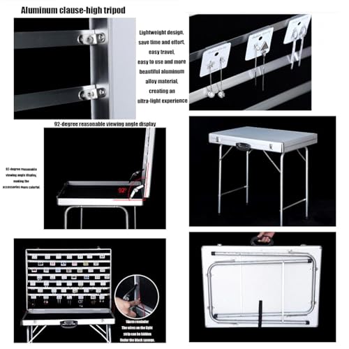 Prezentacja biżuterii, lekki, składany, aluminiowy organizer na wydarzenia, przenośne pudełko do przechowywania akcesoriów z łatwym transportem i eleganckim designem