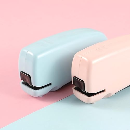 Miniatura 4 de Engrapadora, mini engrapadora, engrapadora de escritorio, pequeña grapadora automática eléctrica inalámbrica, capacidad de 10 hojas, menos esfuerzo,