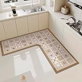 Tappetino super assorbente e ad asciugatura rapida a 4 strati: realizzato in poliestere+spugna+terra diatomacea, assorbe istantaneamente gli schizzi di acqua/olio; si asciuga rapidamente per mantenere i pavimenti puliti, ideale per cucina/bagno aree umide.