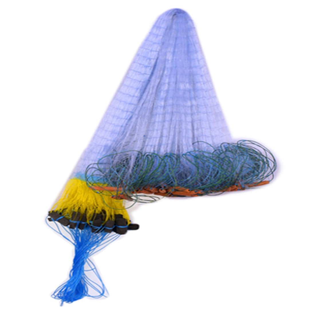 Gauri Enterprises Fishnet 0 Finger 45mm GILLNET MUD Sinker, Height 5F, UP Lenght 50F, Down Lenght 100F Fishing Net (Multicolor)-image-44