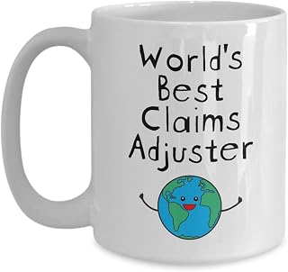 DesiDD World's Best Claims Adjuster Mug - Funny Coffee Cup Gifts for Insurance Adjuster Claims Policy Agent Consultant Company Risk Investigator - Future Superpower Ever Trust Me I am Awesome - 15oz