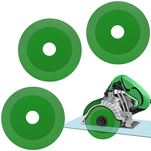 3Pcs Disco da Taglio per Vetro Glass Cutting Disc Lama per Sega Sottile, Disco da Taglio in Vetro per Smerigliatrice Angolare per il Taglio di Cristalli Giada Vetro e Altri Materiali, Verde