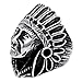 Produktbild BOBIJOO JEWELRY - Chevalière Bague Homme tête d'indien USA Voyageur Acier Inoxydable 316l Argenté - 17,8 (7 US)