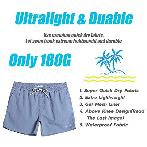 maamgic Mens Swim Trunks 5" with Mesh Lining Quick Dry Bathing Suits for Men Swim Shorts Swimwear4