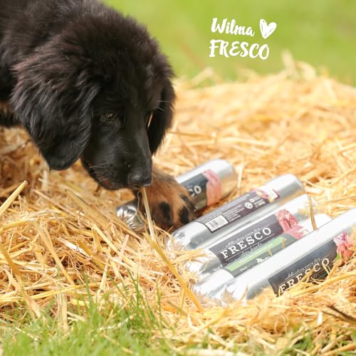 Fresco Dog Barf Wurst Weideziege mit Steckrübe | Doppelpack | 2 x 400 g | Ergänzungsfutter für Hunde | Kann dabei helfen Hunde optimal zu versorgen