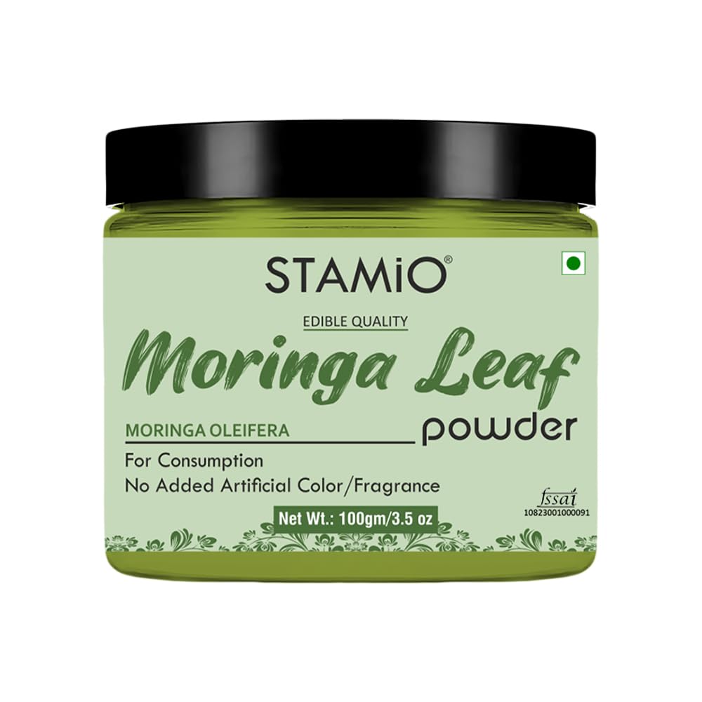 STAMIO Moringa Leaves Powder 100 gm | Sun Dried Drumstick Leaf | Weight | Immunity | Good for Hair & Skin | In Jar 3.53 oz (B0CD7H59PK) Amazon Price History, Amazon Price Tracker