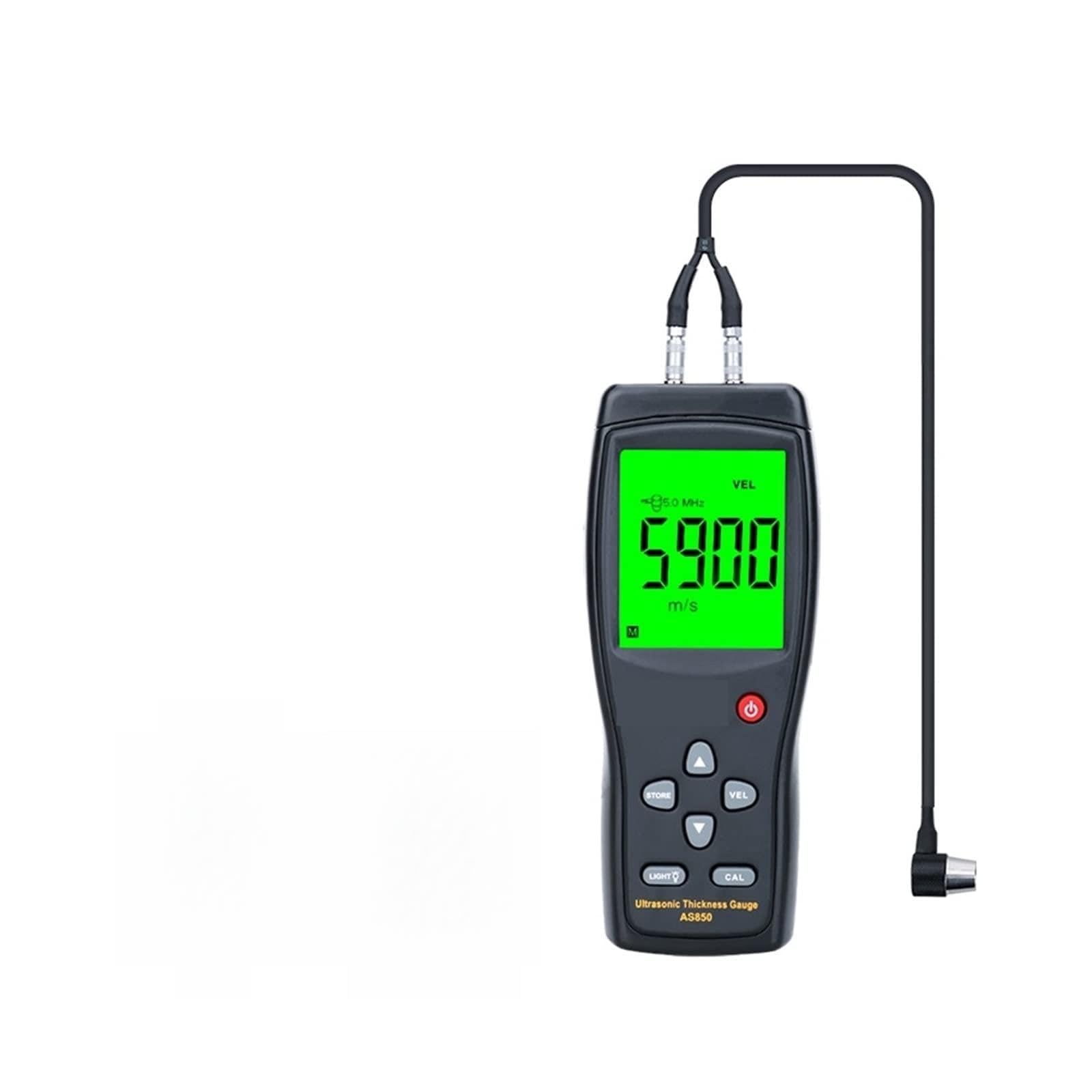 CUDTAPI Portable Digital High Precision Ultrasonic Thickness Gauge Tester Sound Velocity Meter Metal Width Measuring Instrument 1.2 To 225MM For Steel Aluminium Plate(AS850)