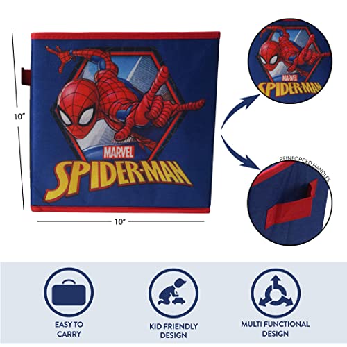 Image of Marvel Spiderman Set of 2 Durable Storage Cubes with Handles