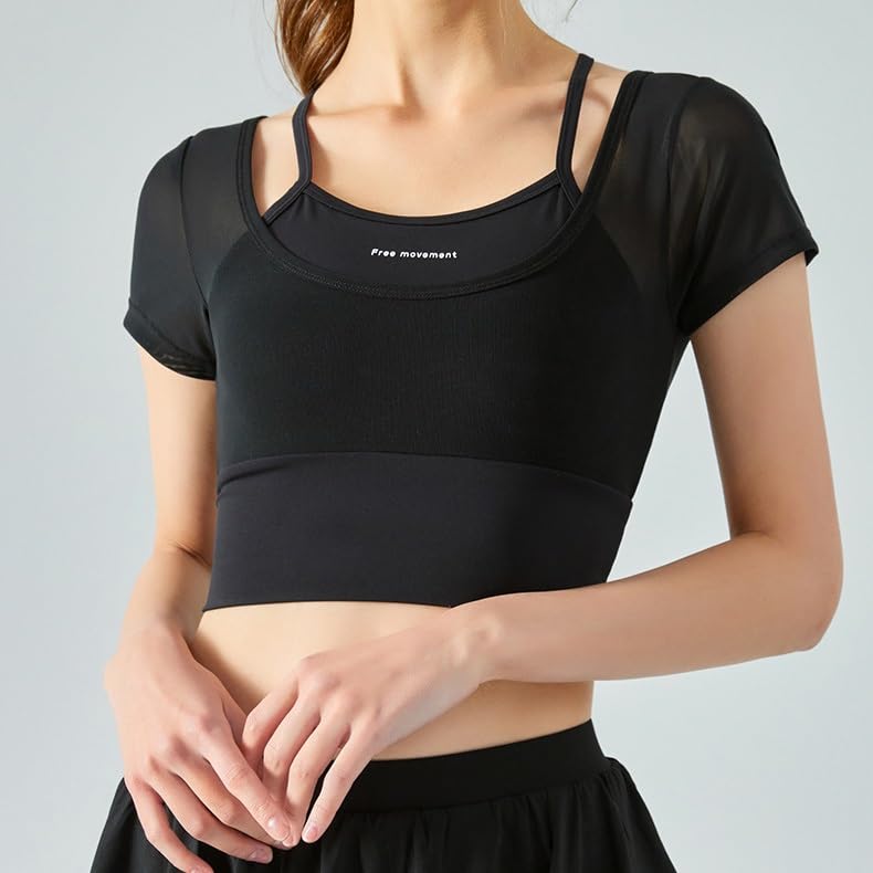 DAGIN Magliette da Palestra Corte per Donna Top da Yoga da Allenamento Top da Yoga a Maniche Corte da Palestra per Allenamento Top da Donna