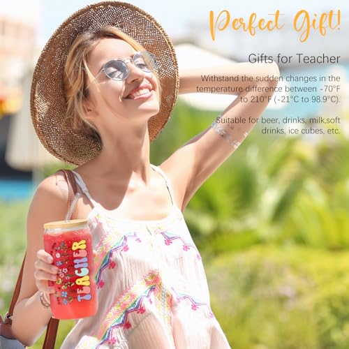 Image of UAREHIBY 9 PCS Teacher Appreciation Gifts for Women,Thank You Gift from Student with Tote Bag,Back to School End of Year Christmas Valentine Day Gift