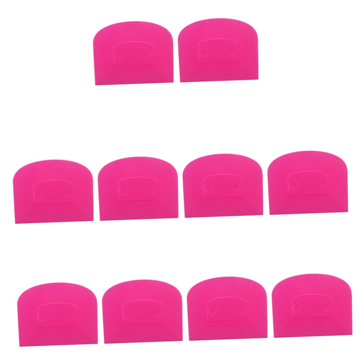 Alipis 10pcs Scraper Kitchen Gadget Cake Scrape Smoother Comb Cake Dough Cutters Kitchen Supply Flour Scraping Board Dough Divider Multipurpose Tool Baking Tools Plastic Rosy