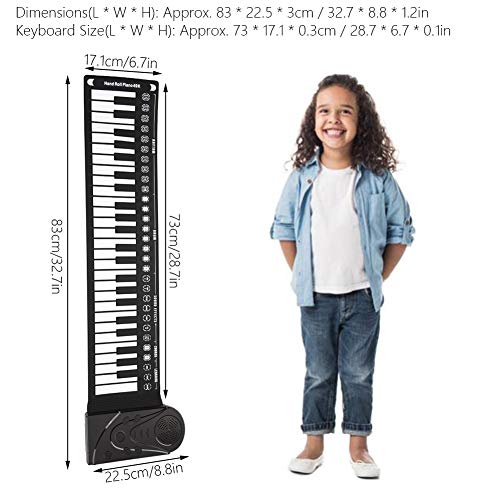 Drfeify Siliconen Roll Up Piano, 49 toetsen met 6 demosongs en 16 Timbres draagbaar pianotoetsenbord van natuurlijk… - Image 3