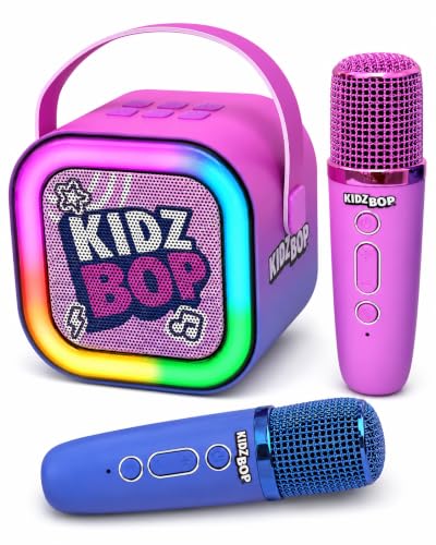 Move2Play, Official Kidz BOP Mini Karaoke Machine for Kids | 2 Microphones