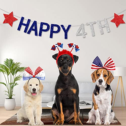 4Th Of July Pet Costume, 3 Pack Dog Headband Patriotic Head Boppers Costumes For Small Medium Large Dogs Boy Girl, Independence Day Party Dress Parade Pet Accessories Favors Decorations #TOP6
