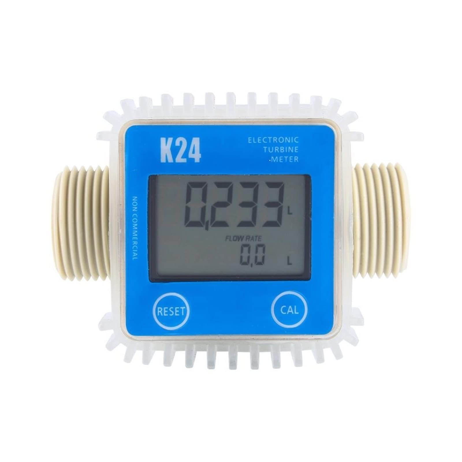 Jauge De Débitmètre Carburant Diesel Compteur Débit Turbine Numérique K24 For Le Liquide D'eau Produits Chimiques Performances Stables | Blue Horizontal