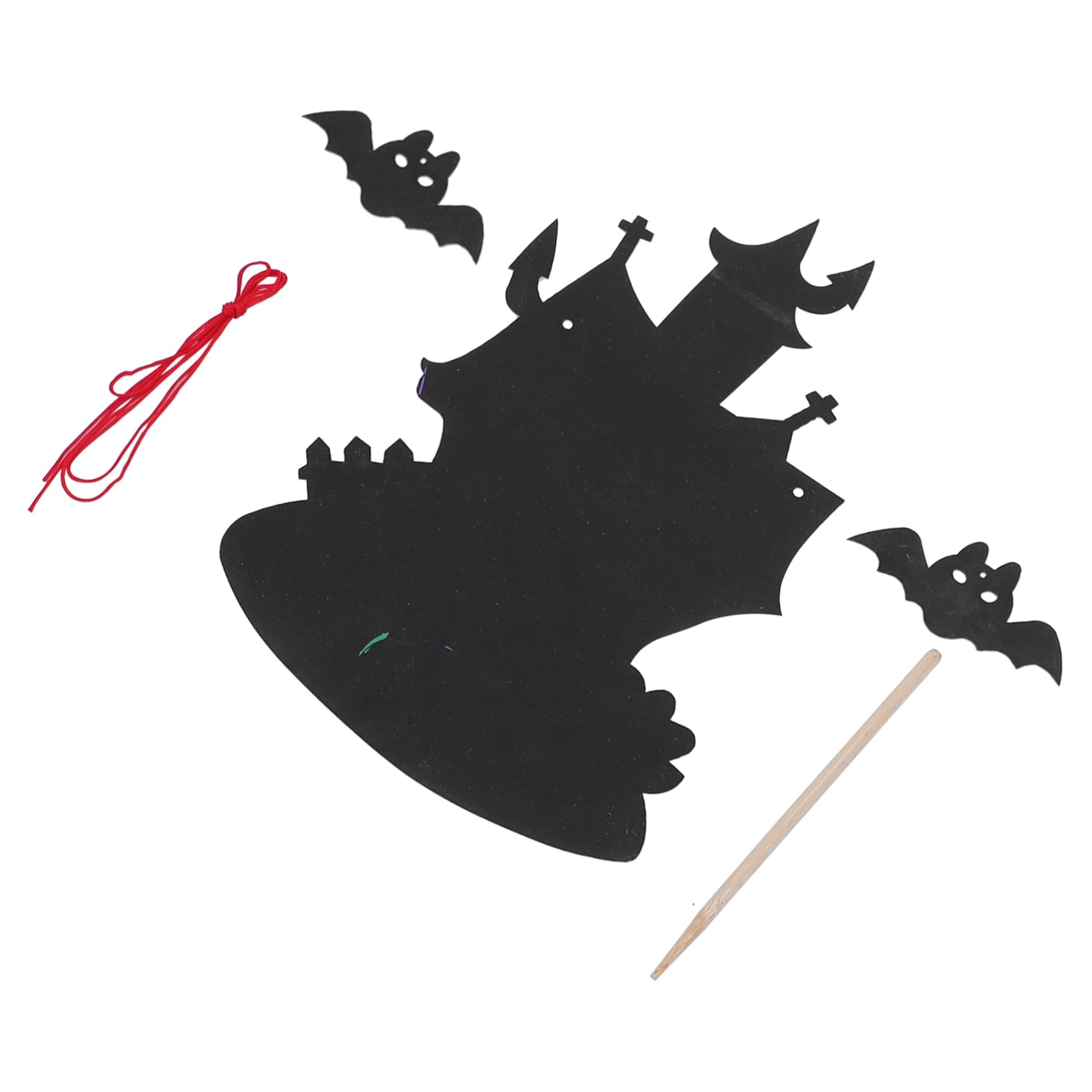 NAMOARLY 4 Set Halloween Scratch Card Toys for Boys and Girls Scratch Off Sticker Castle Design Party Decorations DIY Activity