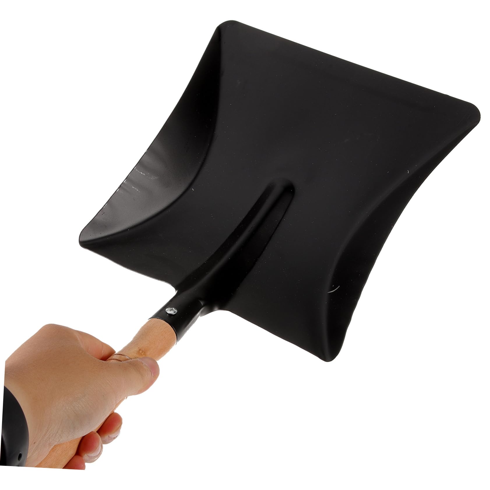 Happyyami Mini Palas De Hierro Pala para Perder Suelo Pala Profesional Pala De Suelo De Jardín Pala Pequeña Pala De Excavación Pala Cuadrada Pala Ligera con Mango De Madera Práctica | Color Negro, Uso Portátil y Cómodo, Válida para Macetas y Plantas de Ja