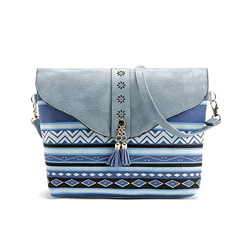 WUYANES - Bolso al Hombro para Mujer Azul Turquesa
