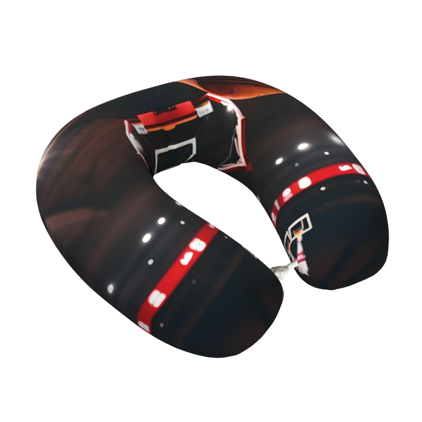 Yyoretp Basketball Print Travel Pillow Pure Memory Foam Neck Pillows Portable Headrest for Airplane