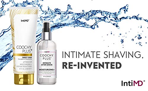 Coochy Plus Intimate Shaving Complete Kit - SWEET DIVA & Organic After Shave Protection Soothing Moisturizer Mist – Antioxidant Formula Prevents Razor Burns, Itchiness & Ingrown Hairs
