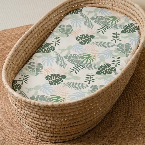 Image of Baby Bassinet Sheets 3 Pack, Fitted Mattress Sheets for Boys & Girls, Ultra Soft Breathable, Universal Compatible with Halo Bassinest Swivel Sleeper(Sage Green, 32x16 Inch)