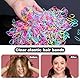 Gummibänder 1000 Stück Kleine Bunte Gummibänder für Haarbänder Gummibänder Mini Kleinkind Zöpfe Pferdeschwanz Halter für Mädchen Kinder dicke Haare Gummibänder keine Beschädigung Handwerk Büro -2,2cm