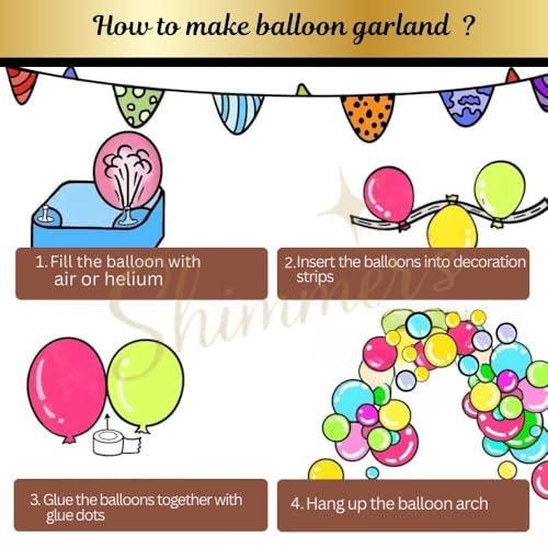 Image of Shimmers Blue Silver Birthday Decoration Kit Set of 74 - Balloon Arch with Happy Birthday Banner, Moon Foil Balloon, Net Curtains, Confetti Balloons & Lights for Party Backdrop Decor