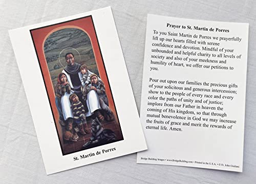 Cartes de prière Saint Martin de Porres : Lot de 100 cadeaux pour communion
