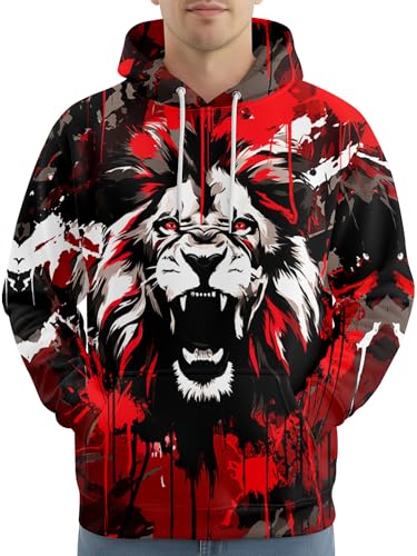 Image of PAGYMO Graphic Hoodies for Men Funny Novelty Pullover Hooded Sweatshirt