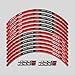 Tankpad Motos pour Suzuki GSX-S Gsxr 600 750 1000 12 Bandes Moto Coloré Personnalité Moyeu De Roue Extérieur Pneu Décalque Emblème Autocollant Réfléchissant (Color : Red)