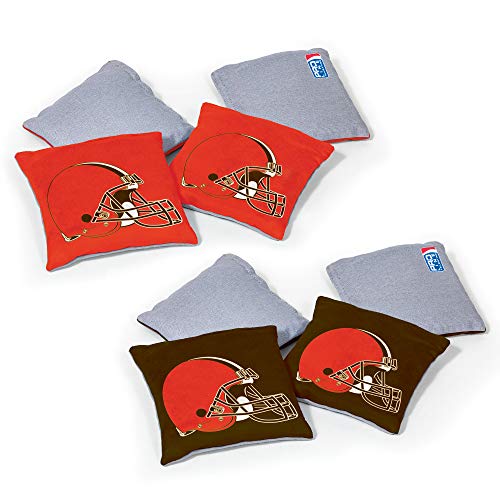 NFL Pro Football Dual Sided Bean Bags by Wild Sports, 8 Count, Pr...