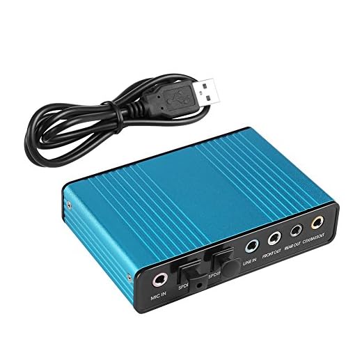 VAlinks USB 2.0 External Sound Card 6 Channel 5.1 Surround Optical S/PDIF Audio Sound Card Adapter for PC Laptop Recording Compatible with Windows 10/8 / 7/ XP