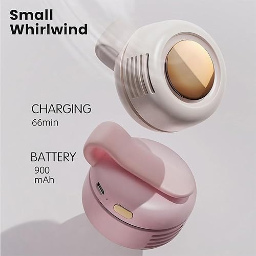 Miniatura 4 de SoleMio Ventilador de enfriamiento personal instantáneo para llevar, ventilador portátil personal pequeño con clip de torbellino en la cintura,