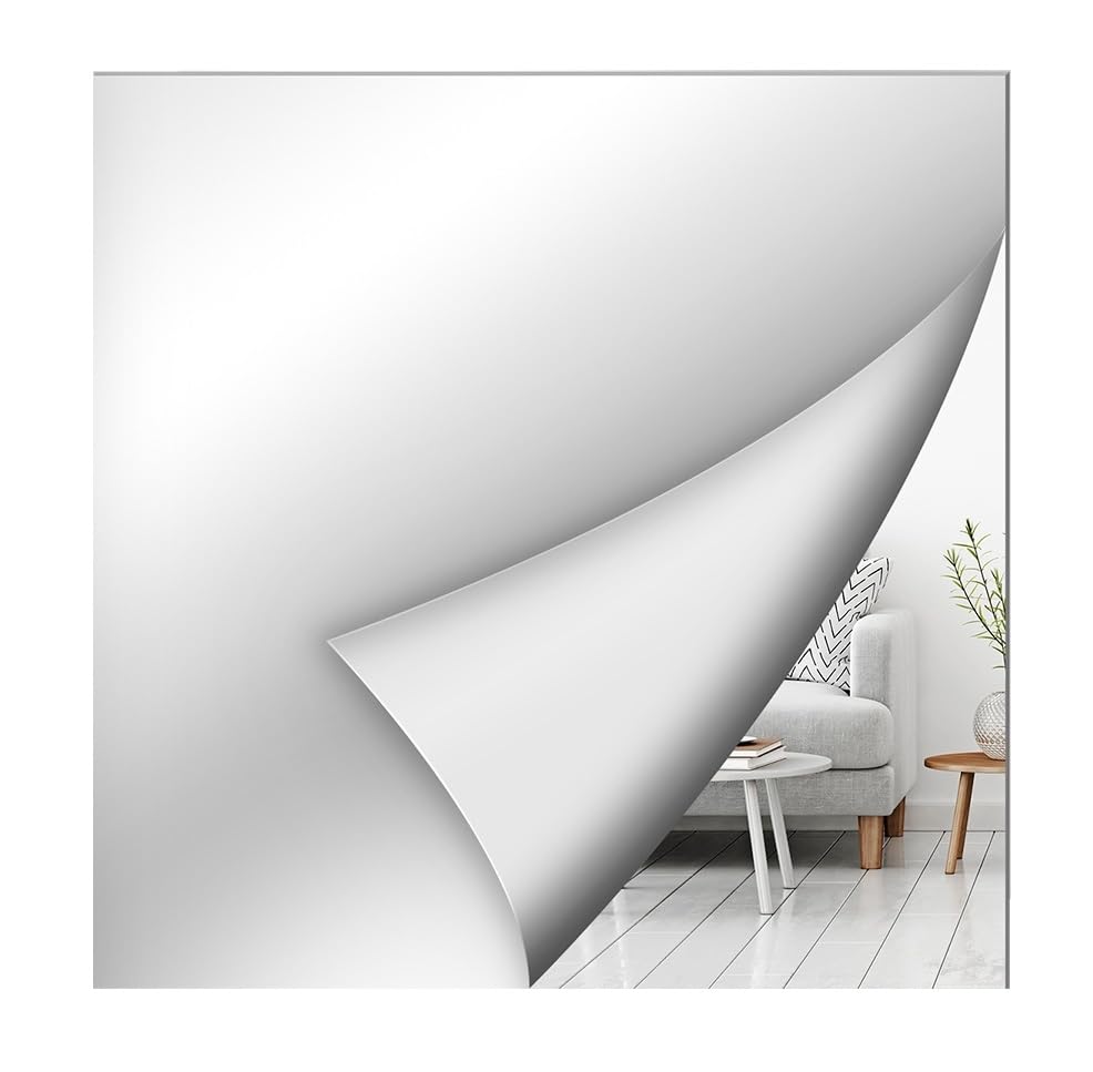 Full Length Mirror Tiles 12x12 Inch Unbreakable Acrylic Squares for Bedroom Home Gym Walls - Shatterproof Mirror Stickers (1pcs)