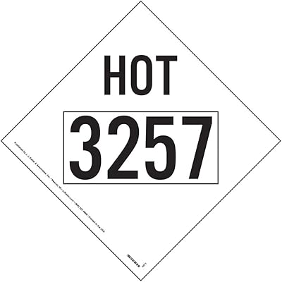 3257 Elevated Temperature Liquid Hot Marking Placard 10-pk. (10.75