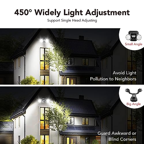 Orein OL36002 Motion Sensor Outdoor Lights, 450° Superwide Adjustment Dimmable Dusk To Dawn Flood Lights Outdoor thumb #4