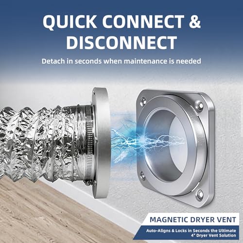 Narottl Magnetic Dryer Vent Connector Kit with Hose, 4"x2.64ft by Narottl - Used condition - Image 2
