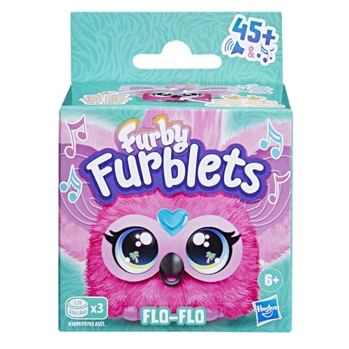 Furby Furblets Flo-Flo Flamingo-Minispielzeug aus Plüsch – interaktives, sprechendes Kuscheltier für Kinder, Rosa