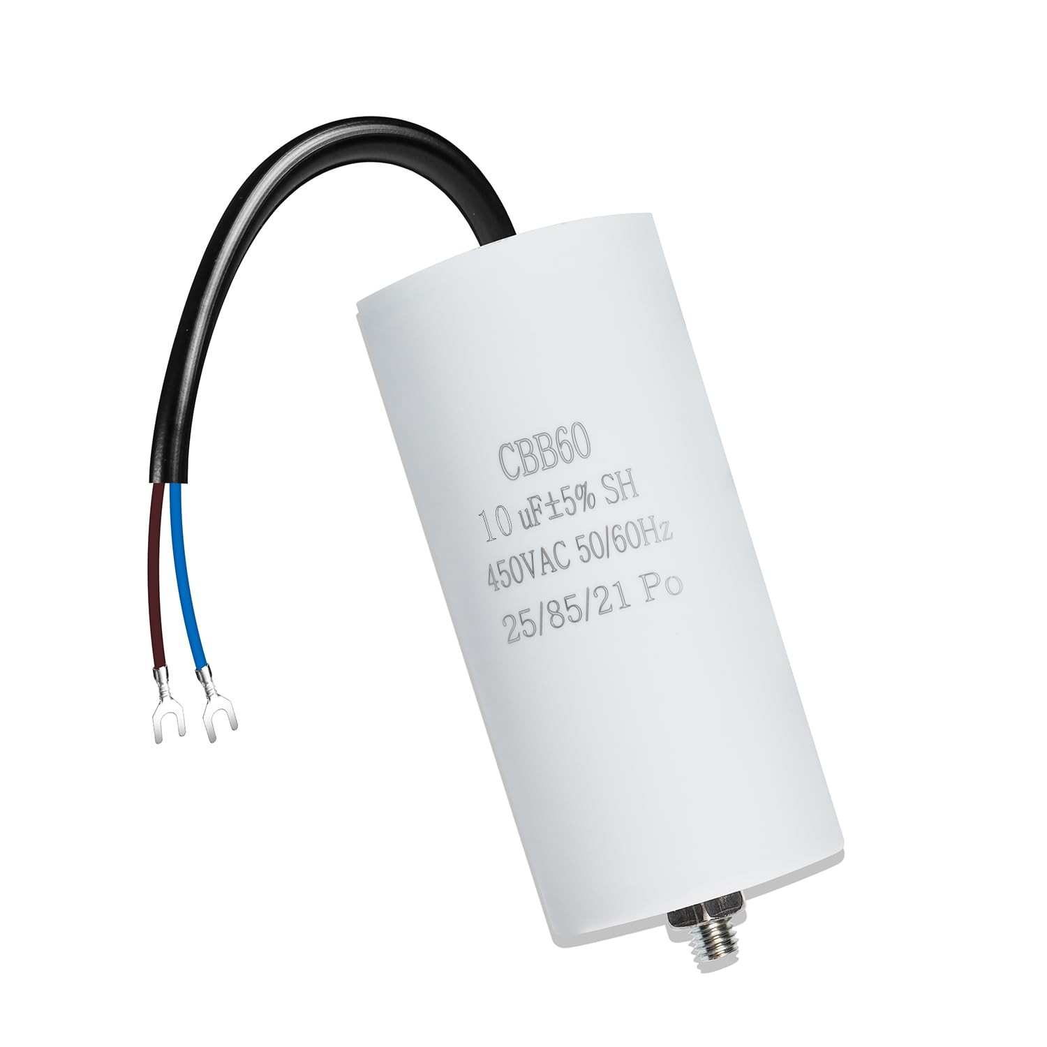 Iruihoo CBB60 Condensatore Motore 10 µF 450 V 50/60 Hz Avviamento con Filo M8