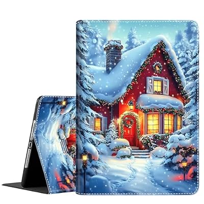 Case for Samsug Galaxy Tab S10 Lite/ S10 FE 2025/ S9 FE 10.9 inch/ S9 11 inch 2023 ,Slim Fit Foldable Standing Case with Auto Sleep/Wake for Galaxy Tab S10 Lite, Snowy Christmas Lgloo