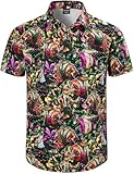 Fashonal Mardi Gras Shirts for Men, Mardi Gras Button Down Shirt for Men, Crocodile Size 4XL