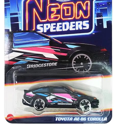 Image of 1:64 HW Toyota AE-86 Corolla Neon Speeders Original HW Die-Cast Vehicle (Multicolor)