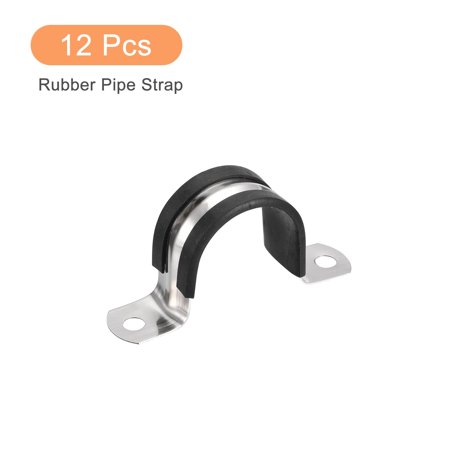 Buisklemmen Gevoerd Met Rubber RVS U-klemmen voor Buizen - Set van 12 - 25mm Buisklemmen Gevoerd Met Rubber RVS U-klemmen voor Buizen - Set van 12 - 25mm