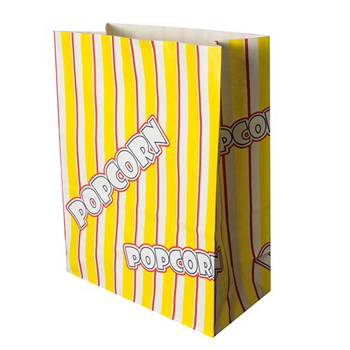 PAPSTAR 100 bolsas de papel y pergamino para palomitas de maíz, 4,5 L, 24,5 x 19 x 9,5 cm, color amarillo