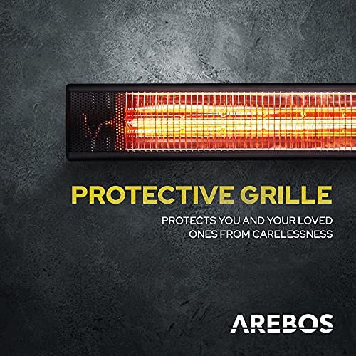 Arebos Stufa a infrarossi 3000 W | con telecomando...