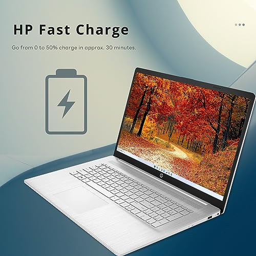Image of HP 17.3'' FHD Business Laptop, Intel Core i5-1235U, 16GB RAM, 1TB PCIe SSD, Intel Iris Xe Graphics, Backlit Keyboard, HD Camera, Wi-Fi, Bluetooth, Win 11 Home, Silver, (Renewed)