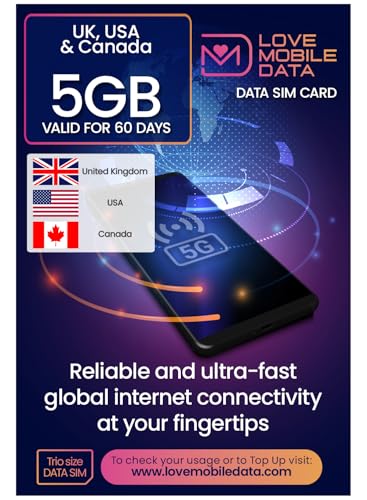 Love Mobile Data Only Sim Card - International Multi-Network 4G/5...